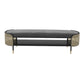 Modern Solid Color Entryway Bench Upholstered Grey Bench with Storage