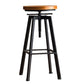 Industrial Armless Rotatable Counter Stool Iron Cafe Bar Stool with Pedal Clearhalo 'Bar Furniture' 'Bar Stools' 'bar_stools' 'furn' 'furn_bar_stools' 'Furniture' 'Kitchen & Dining Furniture' 1200x1200_fd333978-841a-4537-adc1-03fdcdbe74fe