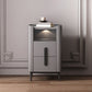 22 inch H Nightstand Moderne Open opbergsteen Top 2-ladel nachttafel met benen