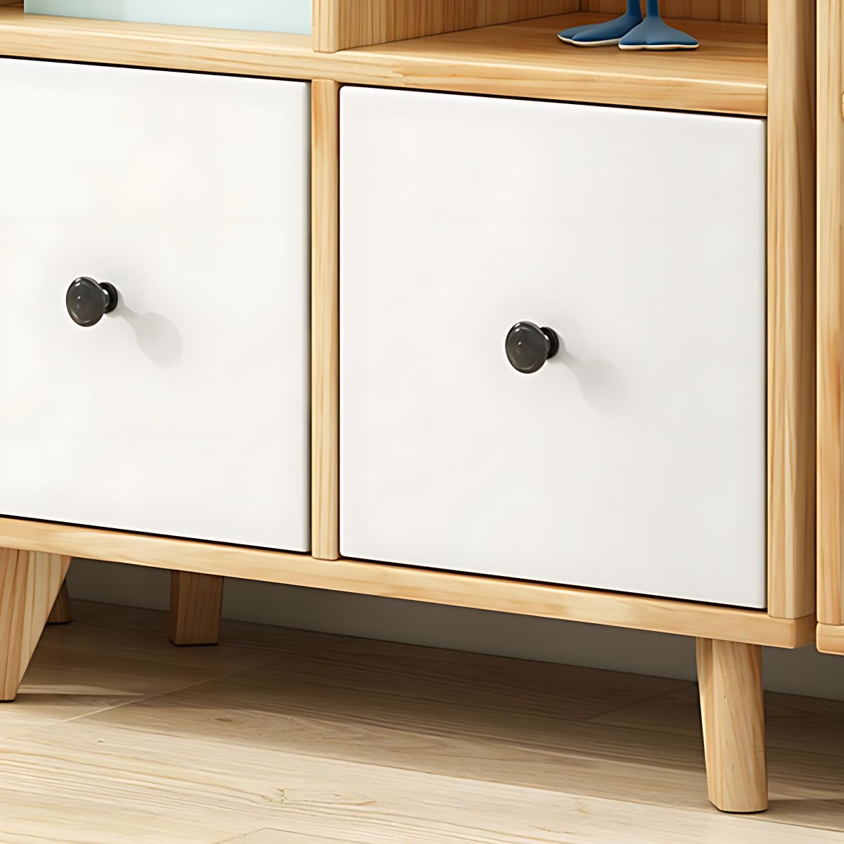 Natural Contemporary Natural Rectangle Chest with Solid Wood Legs ...