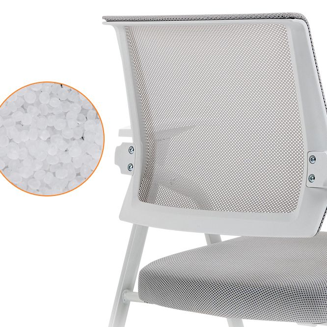 Modern Office Chair with Arms Mid Back Conference Chair with White Frame Clearhalo 'furn' 'furn_office_chair' 'Furniture' 'Office Chairs' 'Office Furniture' 'office_chair' 1200x1200_fd376e7f-c935-476e-909b-ea02fa3b2a8c