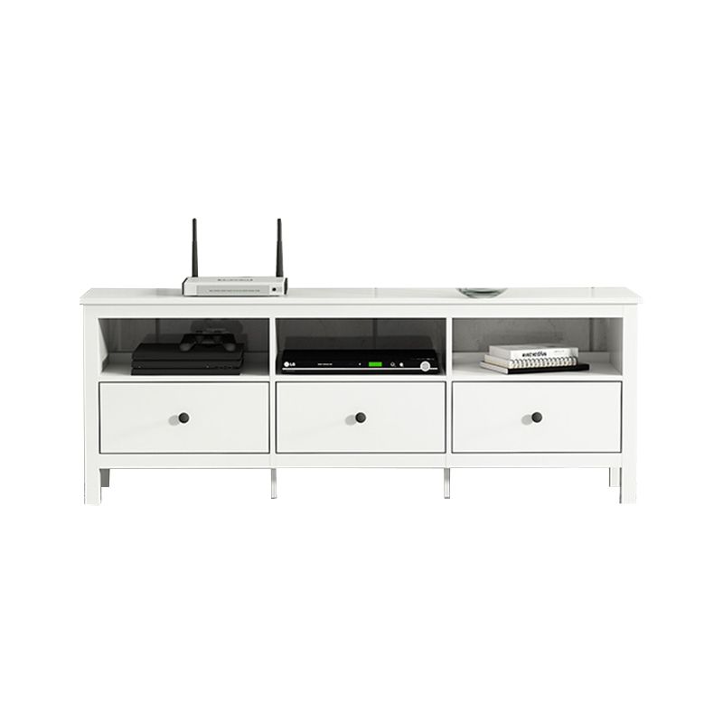 White Contemporary TV Stand Faux Wood TV Cabinet with Drawers Clearhalo 'furn' 'furn_tv_stands_entertainment_centers' 'Furniture' 'Living Room Furniture' 'TV Stands & Entertainment Centers' 'TV Stands & Media Storage Furniture' 'tv_stands_entertainment_centers' 1200x1200_fd384c12-ae08-45b1-9cb6-3ab792c0a542