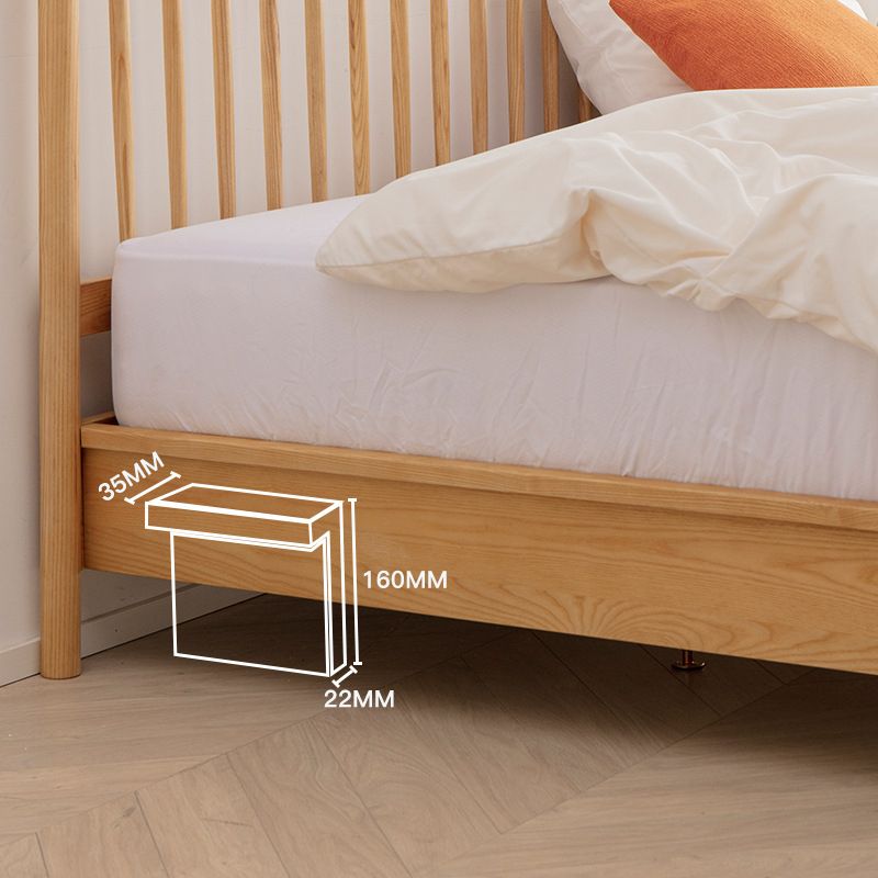Letto a frammento aperto in legno massiccio letto standard di cenere contemporanea con gambe