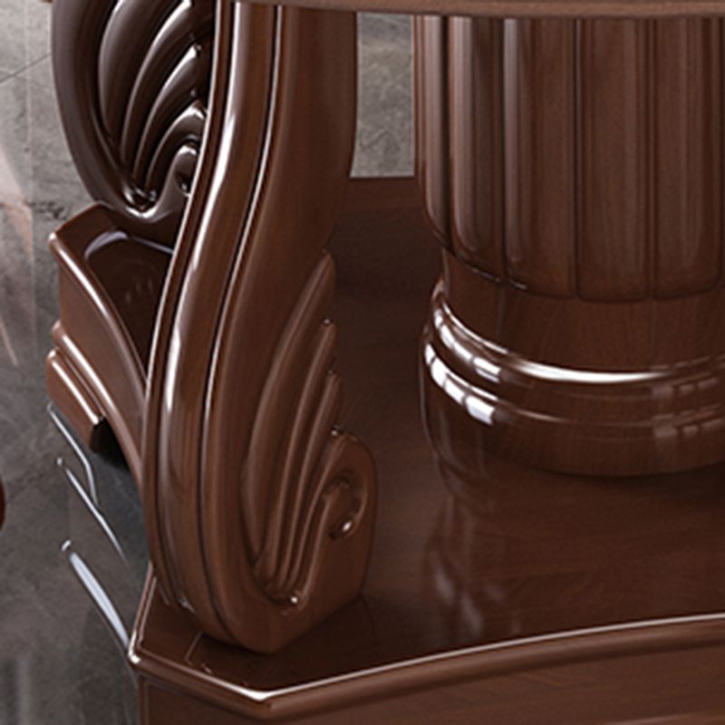Traditional Solid Wood Dining Table Round Dinner Table for Dining Room Clearhalo 'Dining Tables & Seating' 'Dining Tables' 'dining_table' 'furn' 'furn_dining_table' 'Furniture' 'Kitchen & Dining Furniture' 1200x1200_fd3b2841-f9f4-4a68-8dad-114b9d56eaad