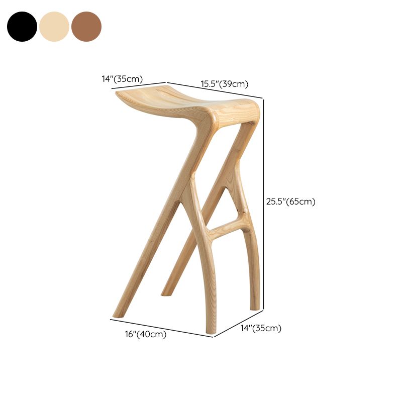 Solid Wood Bar Stool Backrless Counter Stool for Living Room Clearhalo 'Bar Furniture' 'Bar Stools' 'bar_stools' 'furn' 'furn_bar_stools' 'Furniture' 'Kitchen & Dining Furniture' 1200x1200_fd3b6e46-f874-42bb-bbf5-eb663e60ef62