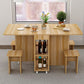 Mid-Century Modern Dining Table Rectangle Drop-Leaf Dining Table for Home Use Clearhalo ' dining_table' 'Dining Tables & Seating' 'Dining Tables' 'furn' 'furn_dining_table' 'Furniture' 'furniture_dining_table' 'Kitchen & Dining Furniture' 'kitchen&dining_furn' 'kitchen' 'kitchen_dining_table' 1200x1200_fd3c7314-3956-4ea3-b1e3-3d1a5d391f59