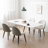 Sintered Stone Dining Table Modern Rectangle Dining Table with Acrylic Base Clearhalo ' dining_table' 'Dining Tables & Seating' 'Dining Tables' 'furn' 'furn_dining_table' 'Furniture' 'furniture_dining_table' 'Kitchen & Dining Furniture' 'kitchen&dining_furn' 'kitchen' 'kitchen_dining_table' 1200x1200_fd3d14f3-36cd-48b5-a83c-6d356fb85ef2