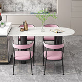 Sintered Stone Dining Table Modern Style Dining Table for Kitchen Clearhalo ' dining_table' 'Dining Tables & Seating' 'Dining Tables' 'furn' 'furn_dining_table' 'Furniture' 'furniture_dining_table' 'Kitchen & Dining Furniture' 'kitchen&dining_furn' 'kitchen' 'kitchen_dining_table' 1200x1200_fd3d86a5-c08c-4673-9d4b-8efe9fb12c95