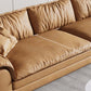 Pillow Top Arm Sofa & Chaise Faux Leather Cushions Loose Back Sofa