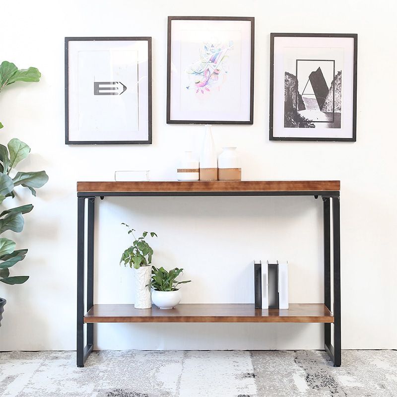 Tavolo di accento per console di finitura antica di divano console moderna di metà secolo