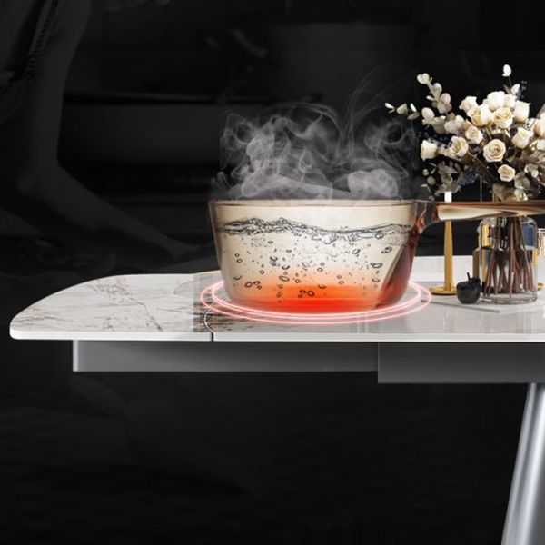 Rectangle Sintered Stone Dining Table Set 1/4/5/7 Pieces Dining Set for Kitchen Clearhalo 'Dining Room Sets' 'Dining Tables & Seating' 'dining_room_set' 'furn' 'furn_dining_room_set' 'Furniture' 'Kitchen & Dining Furniture' 1200x1200_fd403586-8c2a-48b7-af60-ac2724c42047