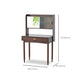 51.97" High 1-Drawer Vanity Desk/Mirror and Stool in Cherry Wood Clearhalo 'Bedroom Furniture' 'furn' 'furn_makeup_vanities' 'Furniture' 'Makeup Vanities' 'makeup_vanities' 1200x1200_fd42d47e-2afd-4d92-8627-a07b2db06e07