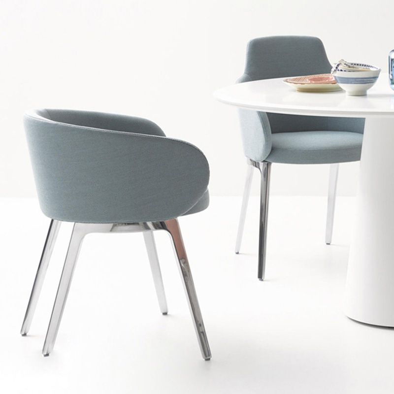 Vaste rugronde armen Basis Vierbeen met stoffen stoelarmen inbegrepen vatstoel