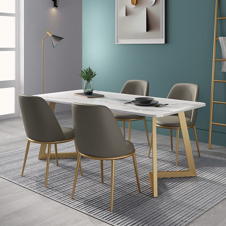 Nordic 1/4/5 Pieces Dining Set Sintered Stone Dining Table with Leather Chairs Clearhalo 'Dining Room Sets' 'Dining Tables & Seating' 'dining_room_set' 'furn' 'furn_dining_room_set' 'Furniture' 'furniture_dining_room_set' 'Kitchen & Dining Furniture' 'kitchen&dining_furn' 'kitchen' 1200x1200_fd440a9c-d78c-40bc-ab5c-5ddc5cd37532