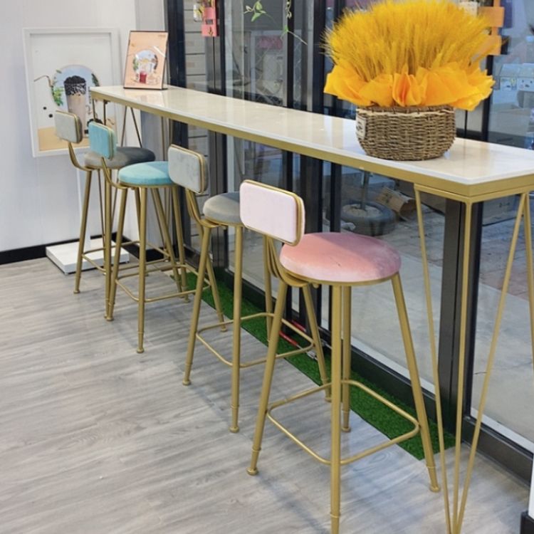 Nordic Bar Table 42-inch Height Metal Base Bistro Table for Kitchen Clearhalo 'Bar Furniture' 'Bar Tables' 'bar_tables' 'furn' 'furn_bar_tables' 'Furniture' 'furniture_bar_tables' 'Kitchen & Dining Furniture' 1200x1200_fd44cca5-8c6e-4397-a5ef-3b531f0b665f