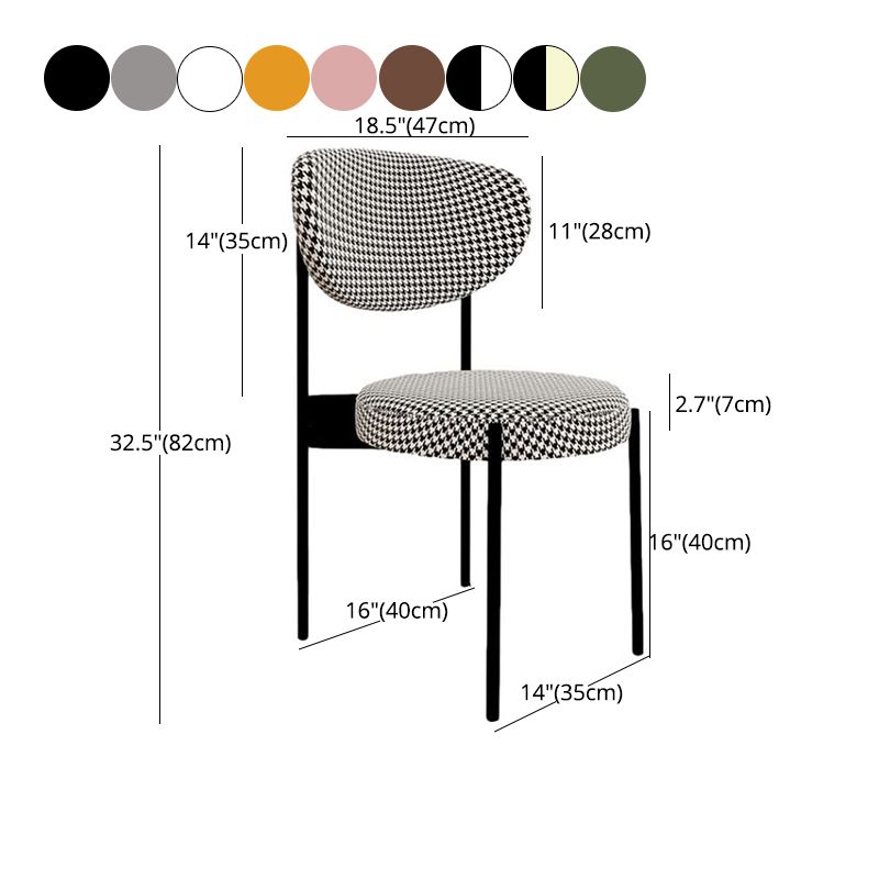 Glam Style Upholstered Side Chair Open Back Dining Side Chair Clearhalo 'Dining Chairs' 'Dining Tables & Seating' 'dining_chair' 'furn' 'furn_dining_chair' 'Furniture' 'furniture_dining_chair' 'Kitchen & Dining Furniture' 1200x1200_fd47ca74-a0a9-47b2-8813-81a8eefa6d3c