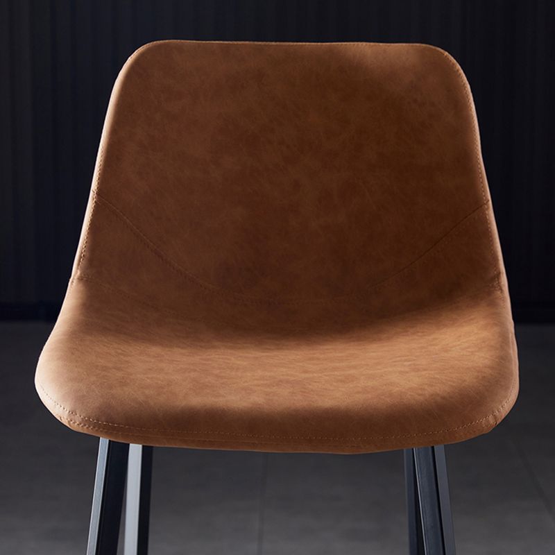 Scandinavian Style Bar-stool with Square Leather Seat Counter Stool Kitchen Bar-stool Clearhalo 'Bar Furniture' 'Bar Stools' 'bar_stools' 'furn' 'furn_bar_stools' 'Furniture' 'furniture_bar_stools' 'Kitchen & Dining Furniture' 1200x1200_fd4aa1dc-6914-40e6-8799-11e8cb8ebdca