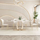 Glam Style Dinner Table Stone Rectangle Dining Room Table in White Clearhalo 'Dining Tables & Seating' 'Dining Tables' 'dining_table' 'furn' 'furn_dining_table' 'Furniture' 'Kitchen & Dining Furniture' 1200x1200_fd4ae198-0063-41df-8142-d31221416115
