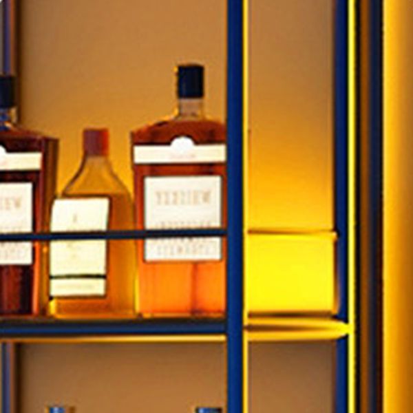 Modern Simple Floor Wine Rack Rectangle Shape Wine Bottle Rack for Dining Room