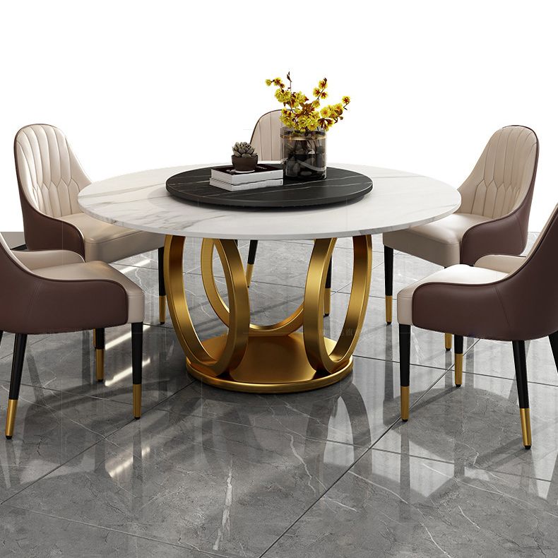 1/2/5/6/7 Pieces Round Modern Marble Furniture Standard Height Dining Table Set Clearhalo 'Dining Room Sets' 'Dining Tables & Seating' 'dining_room_set' 'furn' 'furn_dining_room_set' 'Furniture' 'furniture_dining_room_set' 'Kitchen & Dining Furniture' 'kitchen&dining_furn' 'kitchen' 1200x1200_fd4b85b6-73b6-4130-b09c-5cedd6a0cc3b