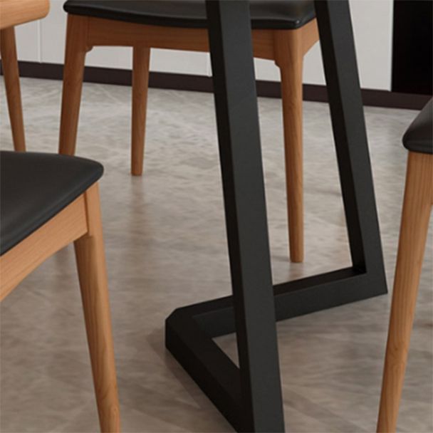 モダンな1/5/7ピースダイニングセット長方形の木製ダイニングテーブルダイニングルーム用