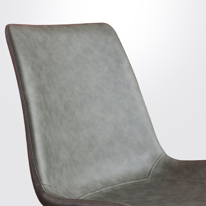 Industrial Style Side Chair Faux Leather Side Dining Chair with Metal Base Clearhalo 'Dining Chairs' 'Dining Tables & Seating' 'dining_chair' 'furn' 'furn_dining_chair' 'Furniture' 'Kitchen & Dining Furniture' 1200x1200_fd4d47bc-c93b-455f-bb1a-e6a1d50725c8