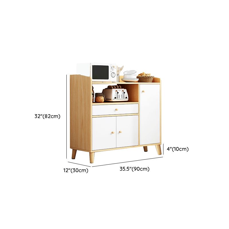 Modern Style Dining Server Engineered Wood Server with Open Storage Clearhalo 'buffet_sideboard' 'Buffets & Sideboards' 'furn' 'furn_buffet_sideboard' 'Furniture' 'Kitchen & Dining Furniture' 1200x1200_fd4e2f78-85c1-464a-a531-9844ba2d5f0d
