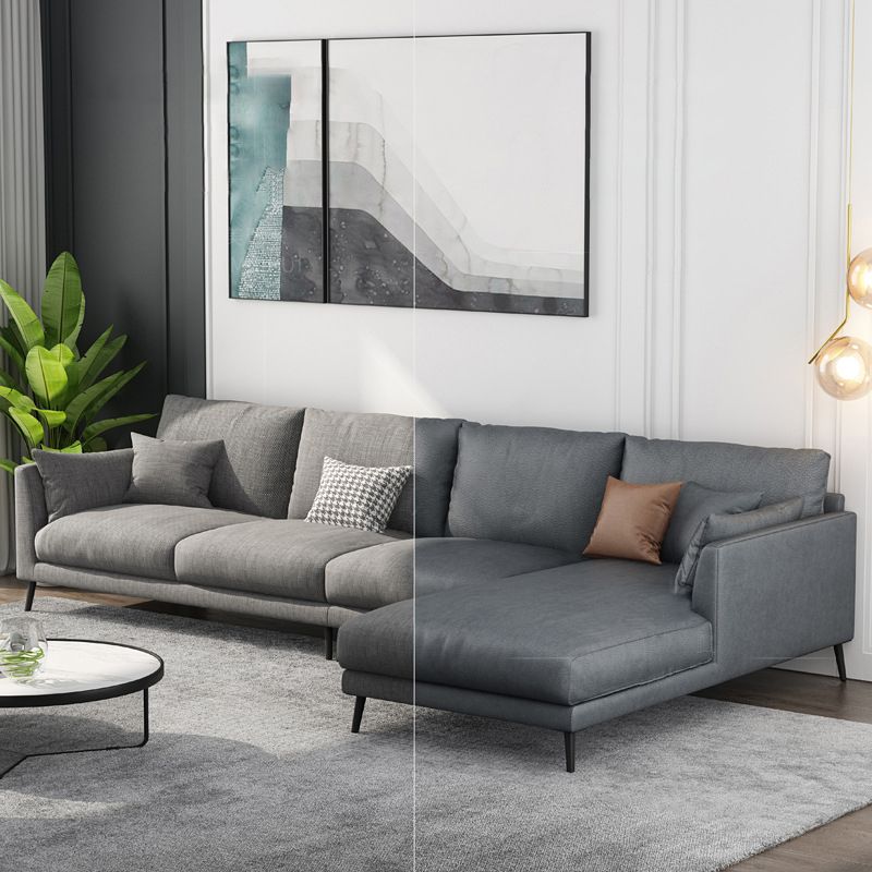 Courette de bras carré standard tissu dos en vrac et sage de sage en cuir faux en gris