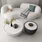 Contemporary Tuxedo Arm Sofa White Tight Back Seating for Living Room