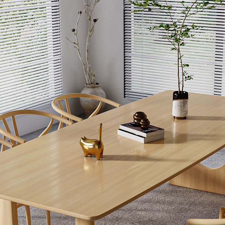 Modern 1/7 Pieces Dining Set Rectangle Pine Wood Dining Table for Dining Room Clearhalo 'Dining Room Sets' 'Dining Tables & Seating' 'dining_room_set' 'furn' 'furn_dining_room_set' 'Furniture' 'Kitchen & Dining Furniture' 1200x1200_fd50a736-f1ca-4c00-a6a4-b67faa1129e9