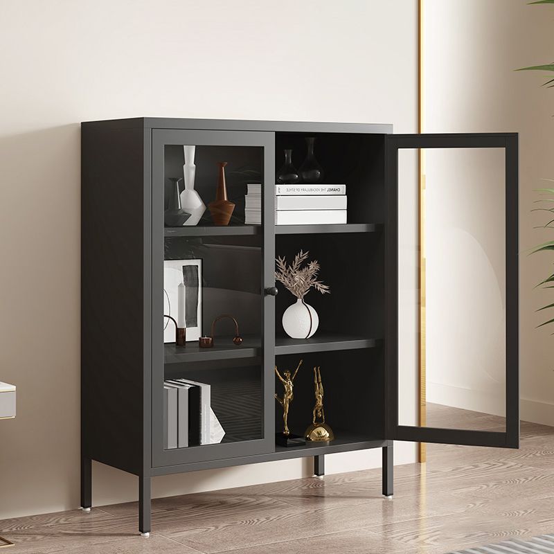 13.78"W Bookshelf Scandinavian Style Bookcase with Door for Home Office