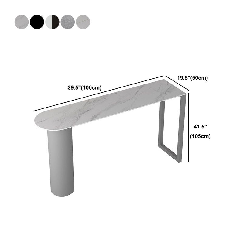 Banda bar da barra da barra da bar di pietra in stile contemporaneo con doppio piedistallo