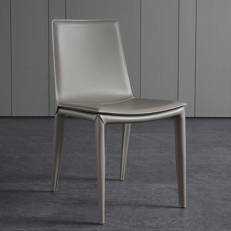 Modern Style Side Chair Faux Leather Solid Back Dining Chair for Home Clearhalo 'Dining Chairs' 'Dining Tables & Seating' 'dining_chair' 'furn' 'furn_dining_chair' 'Furniture' 'furniture_dining_chair' 'Kitchen & Dining Furniture' 1200x1200_fd5491f6-c1d7-4815-8ca4-66dc17937788