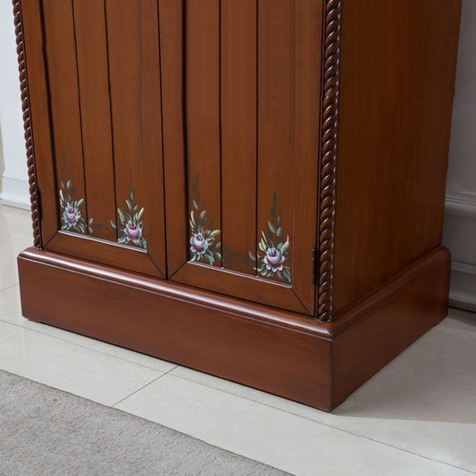 バーチワードローブキャビネット伝統的なヒンジ付きワードローブアーマーアワールホーム