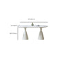 Contemporary Kitchen Dinner Table Double Pedestal Dining Table