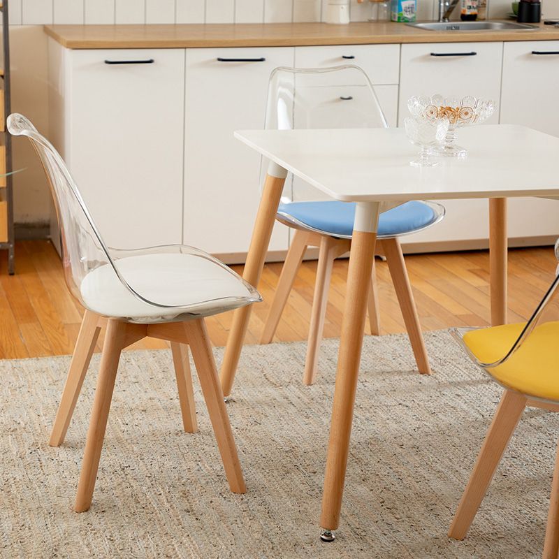 Modern Style Indoor-Outdoor Plastic Side Chair Set Clear Stack Dining Chair Clearhalo ' kitchen&dining_furn' 'Dining Chairs' 'Dining Tables & Seating' 'dining_chair' 'Furniture' 'furniture_dining_chair' 'Kitchen & Dining Furniture' 'kitchen' 1200x1200_fd568bd1-fbad-4a9b-bc7f-fcba427f53ce