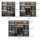 Black Manufactured Wood Cabinet with Glass Doors Modern Storage Cabinet Clearhalo 'Armoires & Wardrobes' 'armoires_wardrobes' 'Bedroom Furniture' 'furn' 'furn_armoires_wardrobes' 'Furniture' 1200x1200_fd573566-7d05-4614-94e9-ffb818106ed9