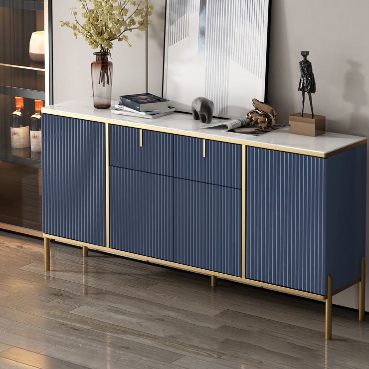 Server top in pietra sinterizzato in stile glam con porta e cassetto