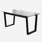 Rectangle Sintered Stone Grey Dining Table Simplicity Double Pedestal Table for Dining Room Clearhalo ' dining_table' 'Dining Tables & Seating' 'Dining Tables' 'furn' 'furn_dining_table' 'Furniture' 'furniture_dining_table' 'Kitchen & Dining Furniture' 'kitchen&dining_furn' 'kitchen' 'kitchen_dining_table' 1200x1200_fd59d71d-452b-45d7-9a7a-6ff8b36c440b