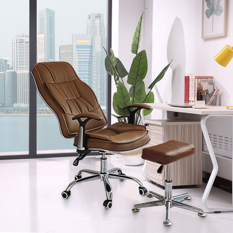 Contemporary Ergonomic Office Chair with Padded Arms Metal Frame Executive Task Chair Clearhalo 'furn' 'furn_office_chair' 'Furniture' 'furniture_office_chair' 'Office Chairs' 'Office Furniture' 'office_chair' 1200x1200_fd5a87b9-5bd9-4012-a802-5fada1feb193