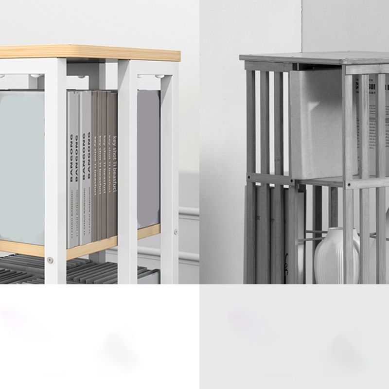 Contemporary Standard Shelf Metal Shelf Bookcase with Casters Clearhalo 'Bookcases' 'furn' 'furn_bookcases' 'Furniture' 'Office Furniture' 1200x1200_fd5b9918-b4c2-4089-aa04-b0aa86aea8c5