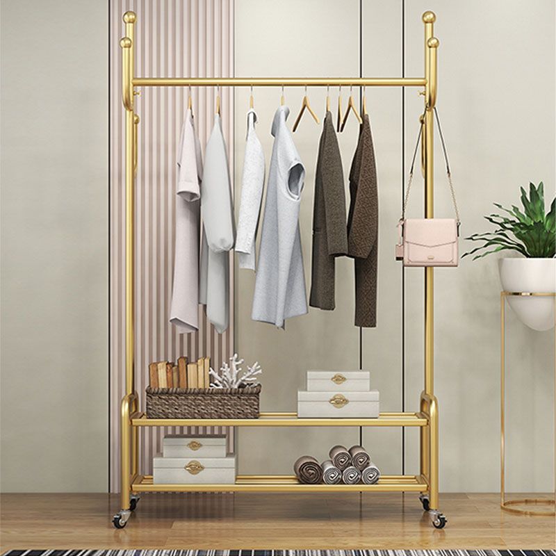 Modern Style Mobile Coat Rack Free Standing Hooks Design Metallic Coat Rack Clearhalo 'Entry & Mudroom Furniture' 'furn' 'furn_hall_tree_coat_racks' 'Furniture' 'Hall Trees & Coat Racks' 'hall_tree_coat_racks' 1200x1200_fd5c3ac6-800b-49b8-a7f8-7829a2e0c4fa
