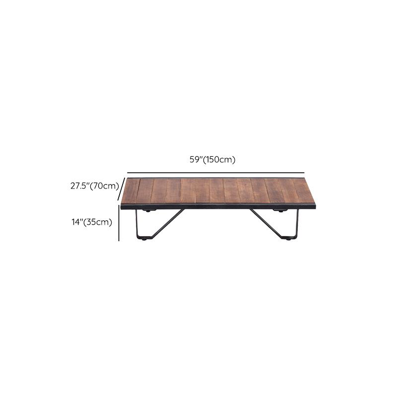 Rectangle Solid Wood Coffee Table Modern 4 Legs Coffee Cocktail Table