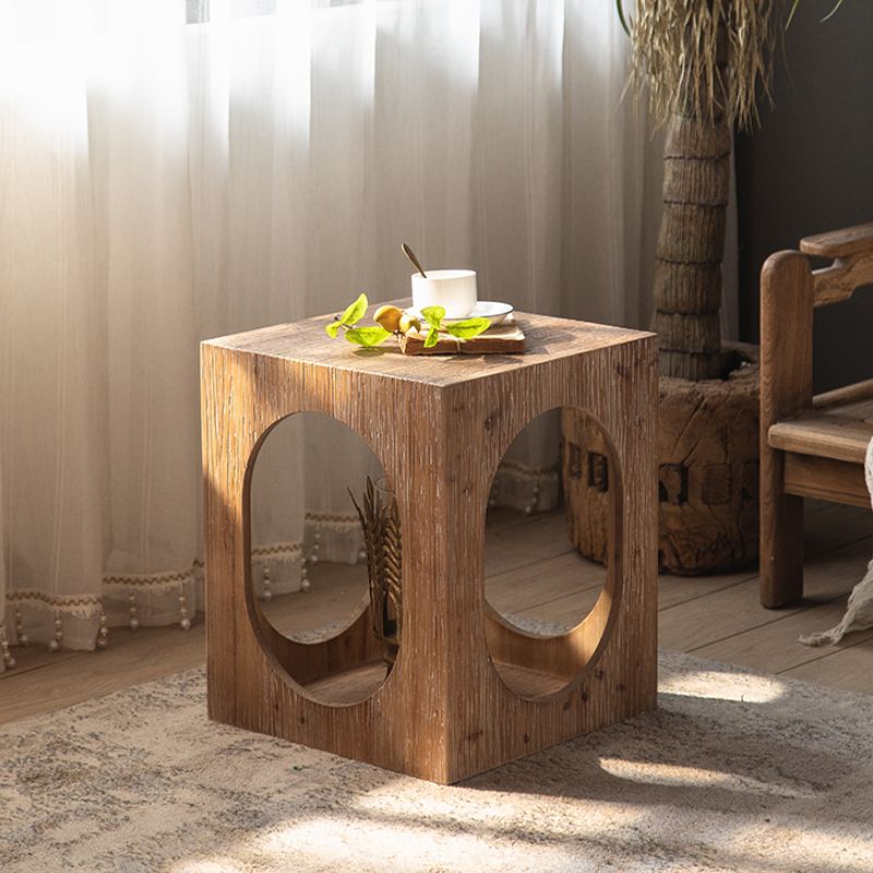 Rustikaler Walnuss Wohnzimmer Destgiertes Massivholzsofa Akzent