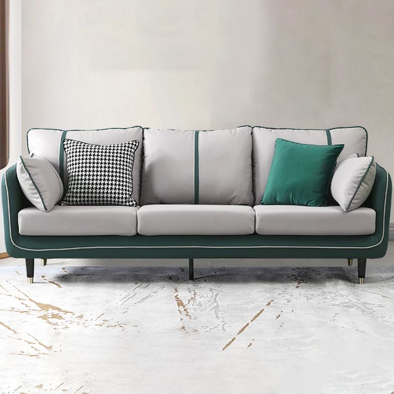 フェイクレザー85 "高タキシードアームソファ枕、リビングルーム