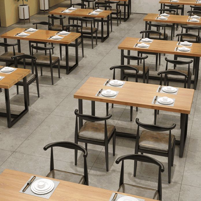 Juego de mesa de madera rectangular industrial 1/2/5 piezas de comedor para cocina