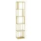 4-Shelf Modern Open Etagere Bookshelf with Iron Frame Glass Shelf Clearhalo 'Bookcases' 'Furniture' 'furniture_bookcases' 'kitchen' 'kitchen_bookcases' 'Living Room Furniture' 'Office Furniture' 1200x1200_fd5f2698-c4c0-4a04-ba7f-cf01848064e3