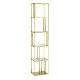 4-Shelf Modern Open Etagere Bookshelf with Iron Frame Glass Shelf Clearhalo 'Bookcases' 'Furniture' 'furniture_bookcases' 'kitchen' 'kitchen_bookcases' 'Living Room Furniture' 'Office Furniture' 1200x1200_fd5f2698-c4c0-4a04-ba7f-cf01848064e3