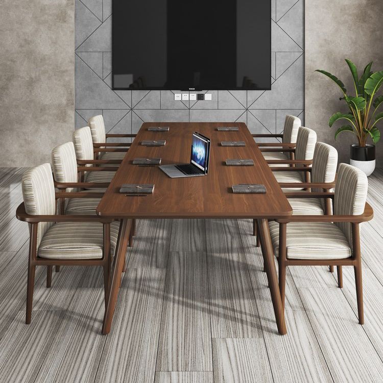 Mesa de reunión curva de la oficina en el hogar corrección de escritorio de estilo moderno