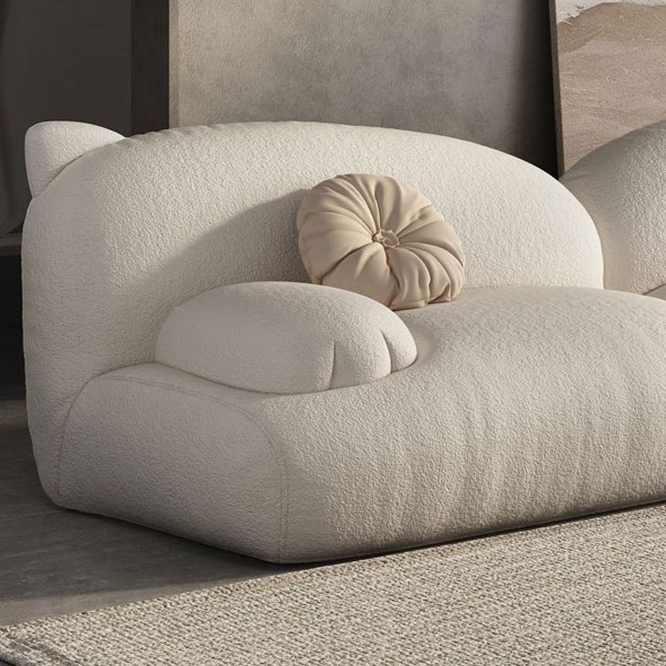 Canapé de bras encastré blanc canapé standard contemporain pour le salon, appartement